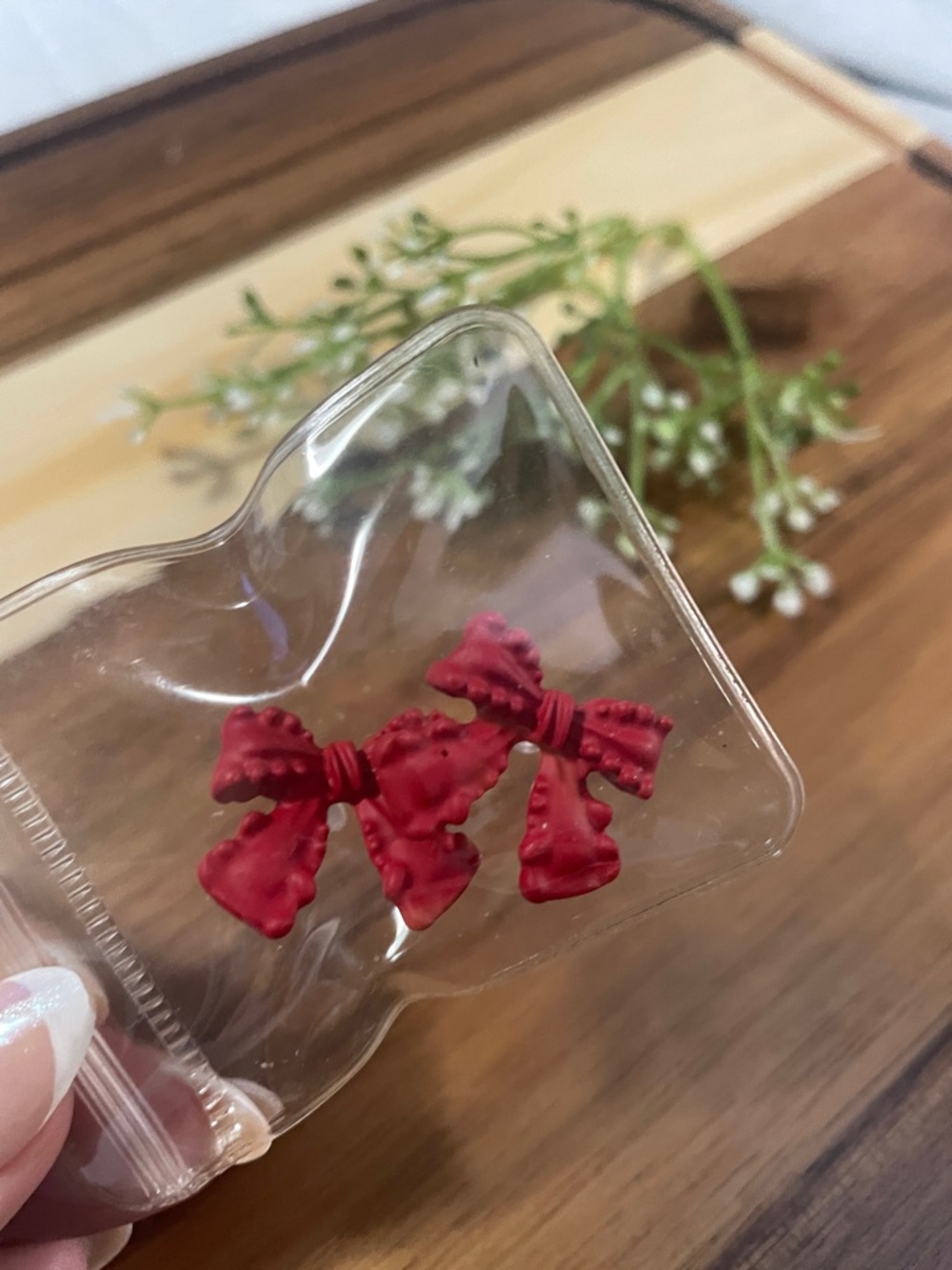 Red Bow Kids Hair Clips